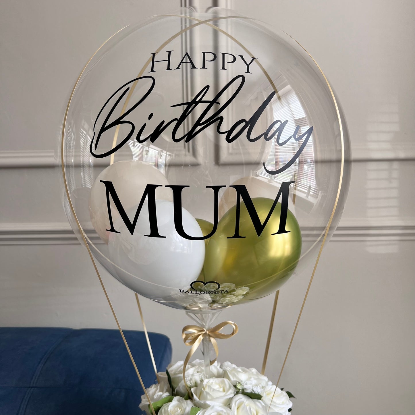 White Personalized Balloon Gift