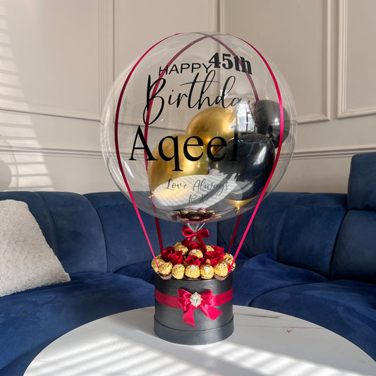 Red Gold Personalized Balloon Gift