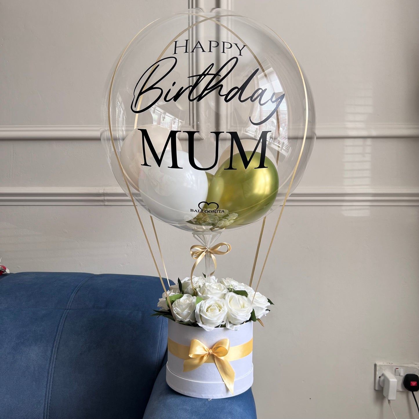 White Personalized Balloon Gift