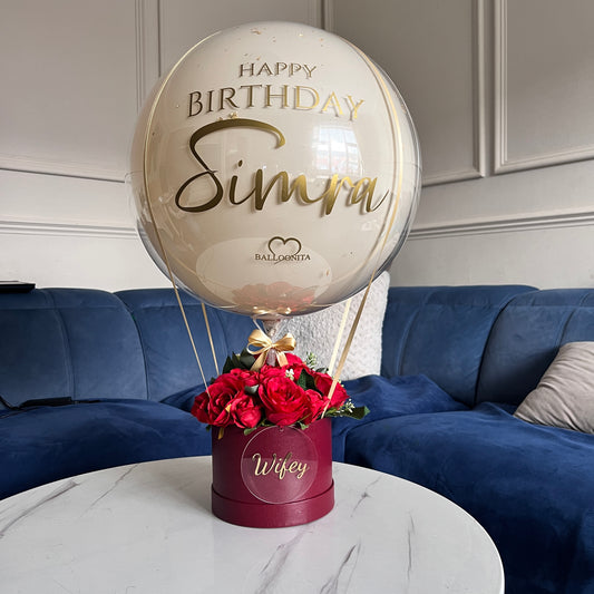 Red box Personalized Balloon Gift