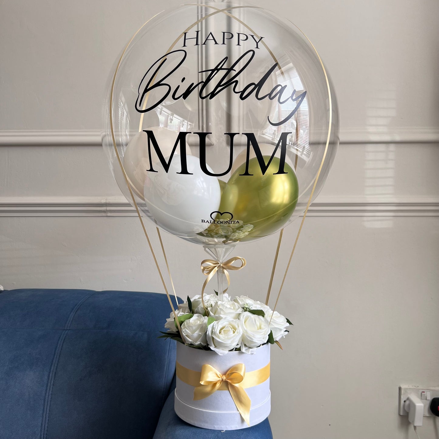 White Personalized Balloon Gift